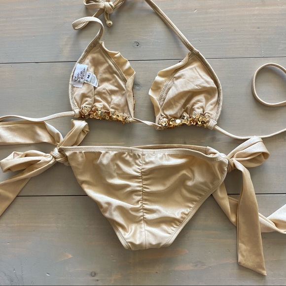 Gold sequin bikini - Picture 2 of 6